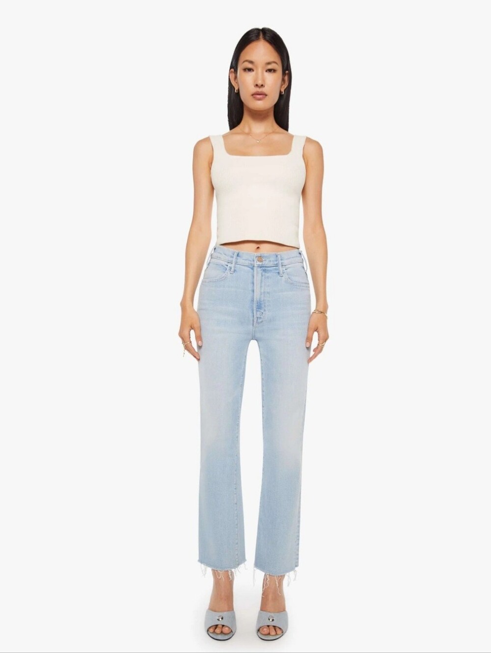 MOTHER The Hustler Ankle Fray Jeans